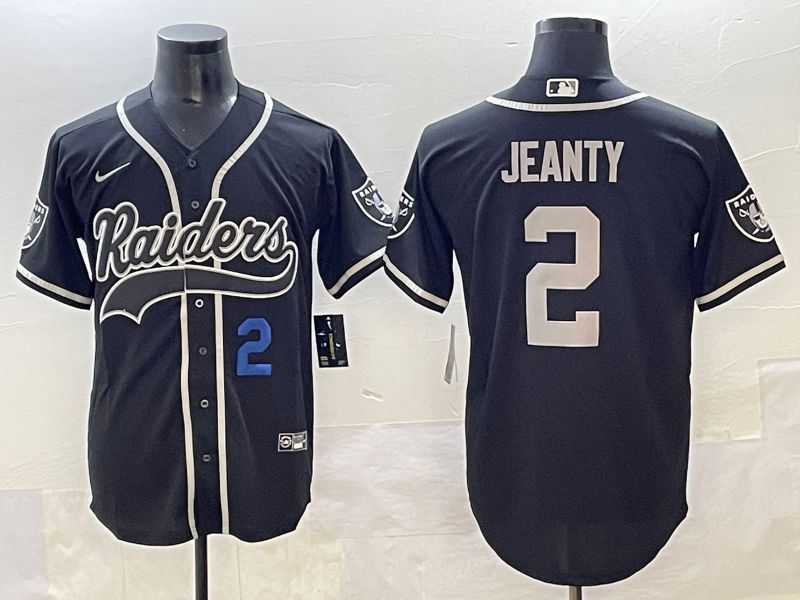 Men 2025 Oakland Raiders #2 Jeanty Black Joint Name Nike Limited NFL Jersey style 15->oakland raiders->NFL Jersey